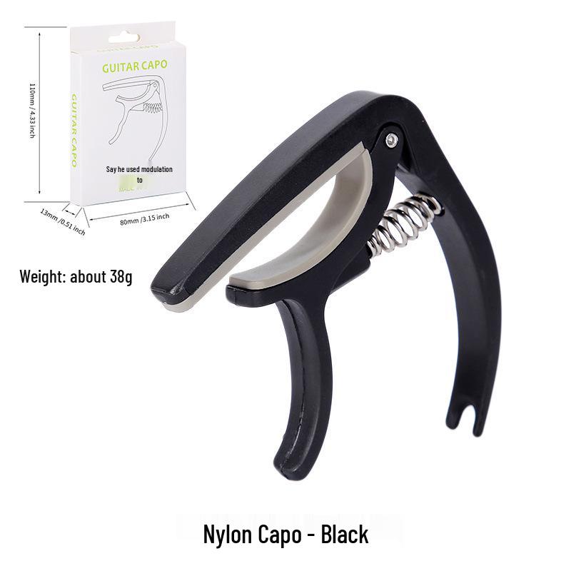 Guitar Nylon Capo & Transposer: Key and String Adjuster for Ukulele & Folk Guitar