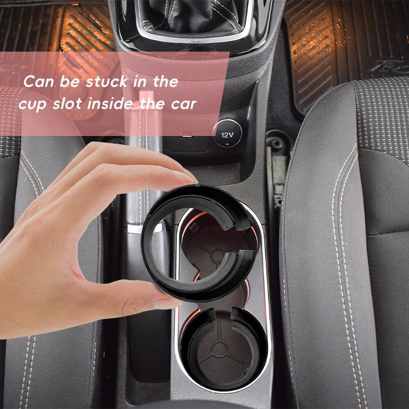 Black Car Small Cup Holder With Antislip And Leakproof Design For Vehicle Use