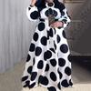 Neues Damenkleid Afrikanisches Damenkleid Bedruckt Größe Gepunktet Große Größe Kleid 820870