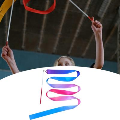 Gymnastické stuhy pro děti Umělecký tanec a Rytmická gymnastika Barevné taneční stuhy Streamery Stuhy Tyč