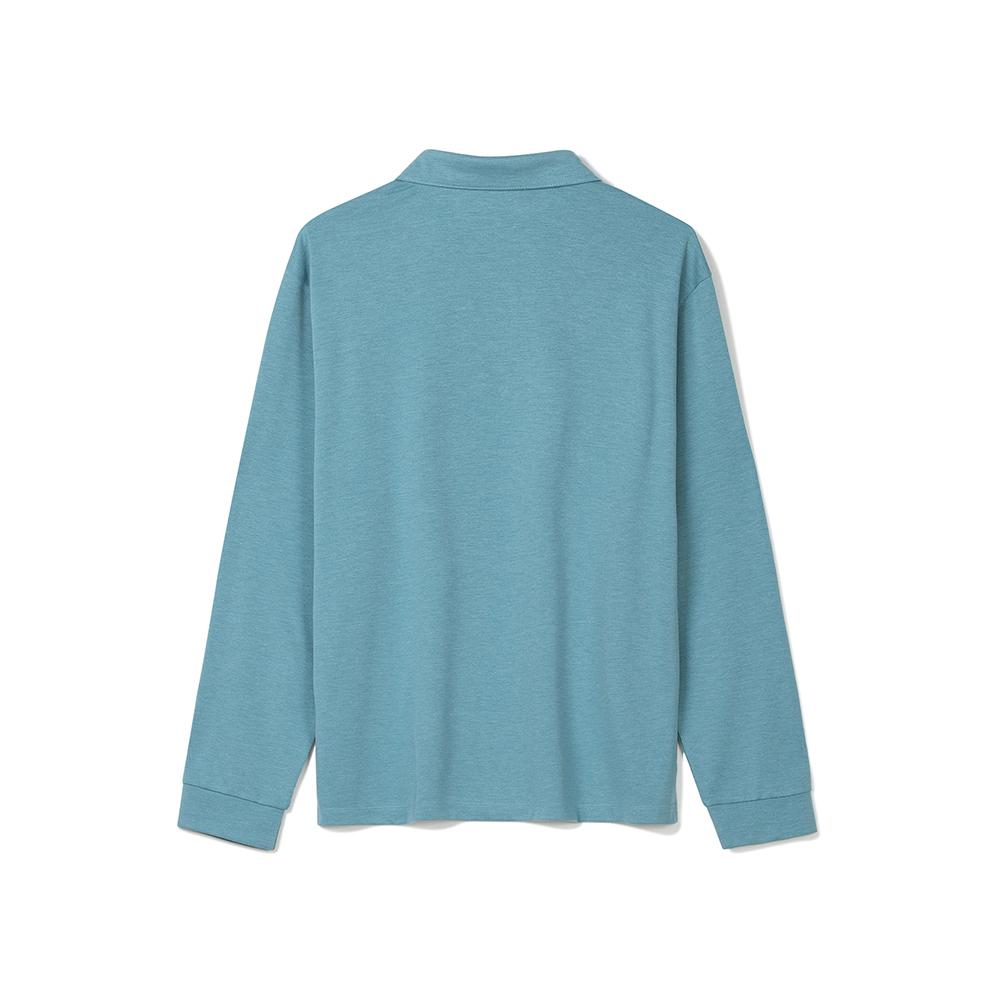 NOTIG Rayon Blend Fleece-Lined Collared T-Shirt Mint_Oka1T1Tl101Mt
