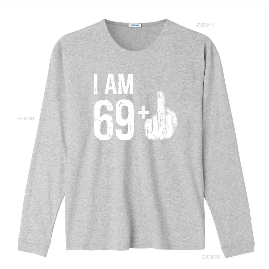 70th Birthday T Shirt I Am 69 Plus Middle Finger Funny Grandpa Grandma Bday Vintage Washed Unisex Casual Designer Clothes