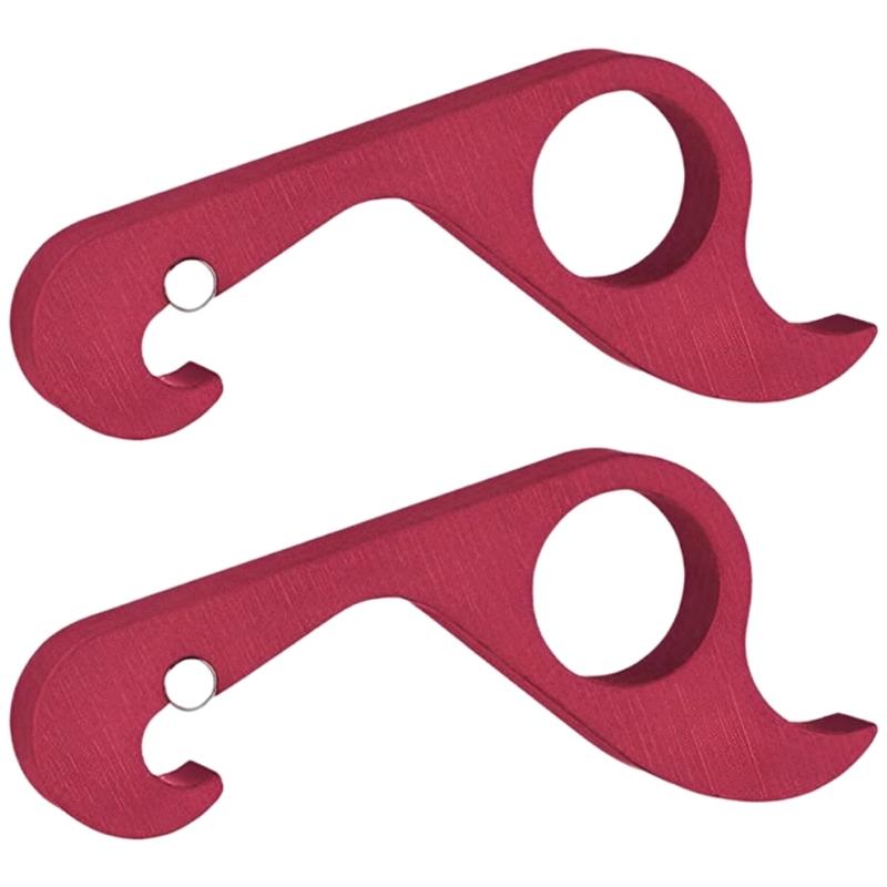 Packung mit 2 praktischen magnetischen Öffnern Ergonomische Einhandbedienung Ergonomisches Küchenzubehör Werkzeug für Camping-Partys rot