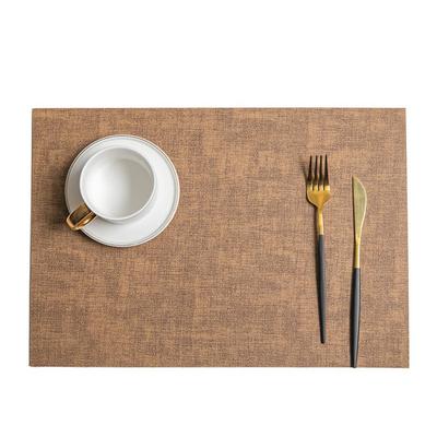 4pcs Table Decoration Nordic Style Placemat Rectangular PU Leather Tableware Mat Heat-Resistant Waterproof Dish Mat Restaurant