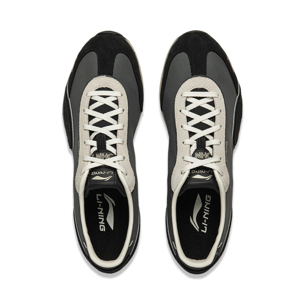 Li Ning Film 70S Slip Resistant, Abrasion Resistant, Lightweight Low Top German Army Trainers Men's Gray Black AGCW213-1