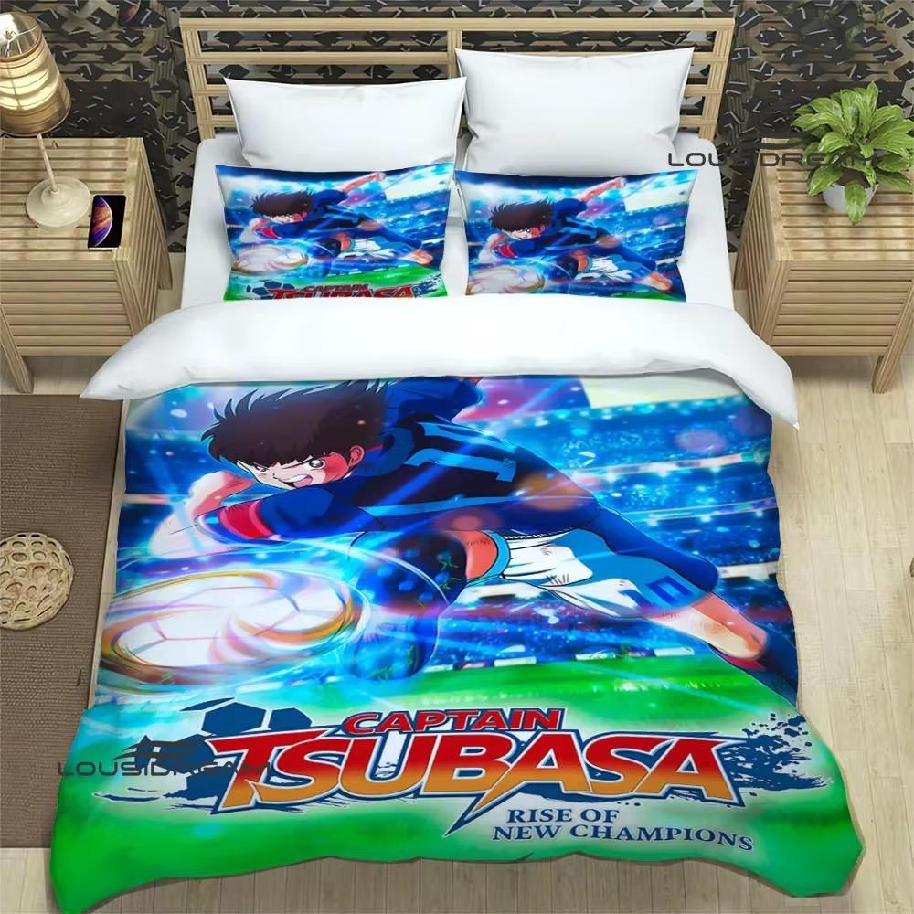 Captain Tsubasa Cartoon Bedding Sets Exquisite Bed Supplies Set Duvet Cover Bed Comforter Set Bedding Set Luxury Birthday Gift