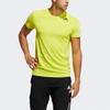 Adidas H.rdy 3s Performance Running Tee Men Tops Green Yellow H29477