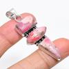Rhodochrosite Gemstone Handmade 925 Sterling Silver Jewelry Pendant 2.25" KJ-54