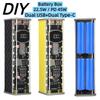 PD 22.5W 45w 8x18650 Power Bank Case Fast Charging USB+Type-C Port Battery Storage Box Transparent LED Screen DIY Battery Box