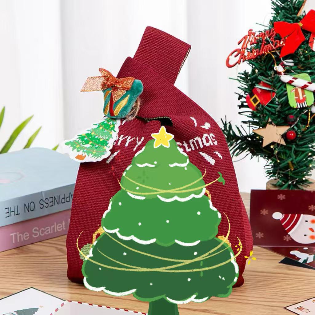 Knitted Christmas Candy Gift Tote & Handbag