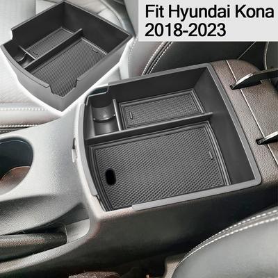SixthSmoy  For Hyundai Kona 2018 2019 2020 2025 2025 2025 Center Console Organizer Accessories, Insert Tray Armrest Storage Box