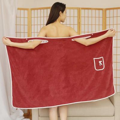 Serviette de bain en molleton de corail doux pour femmes, à la mode, peignoir à séchage rapide, jupe enveloppante sur la poitrine, robe de bain