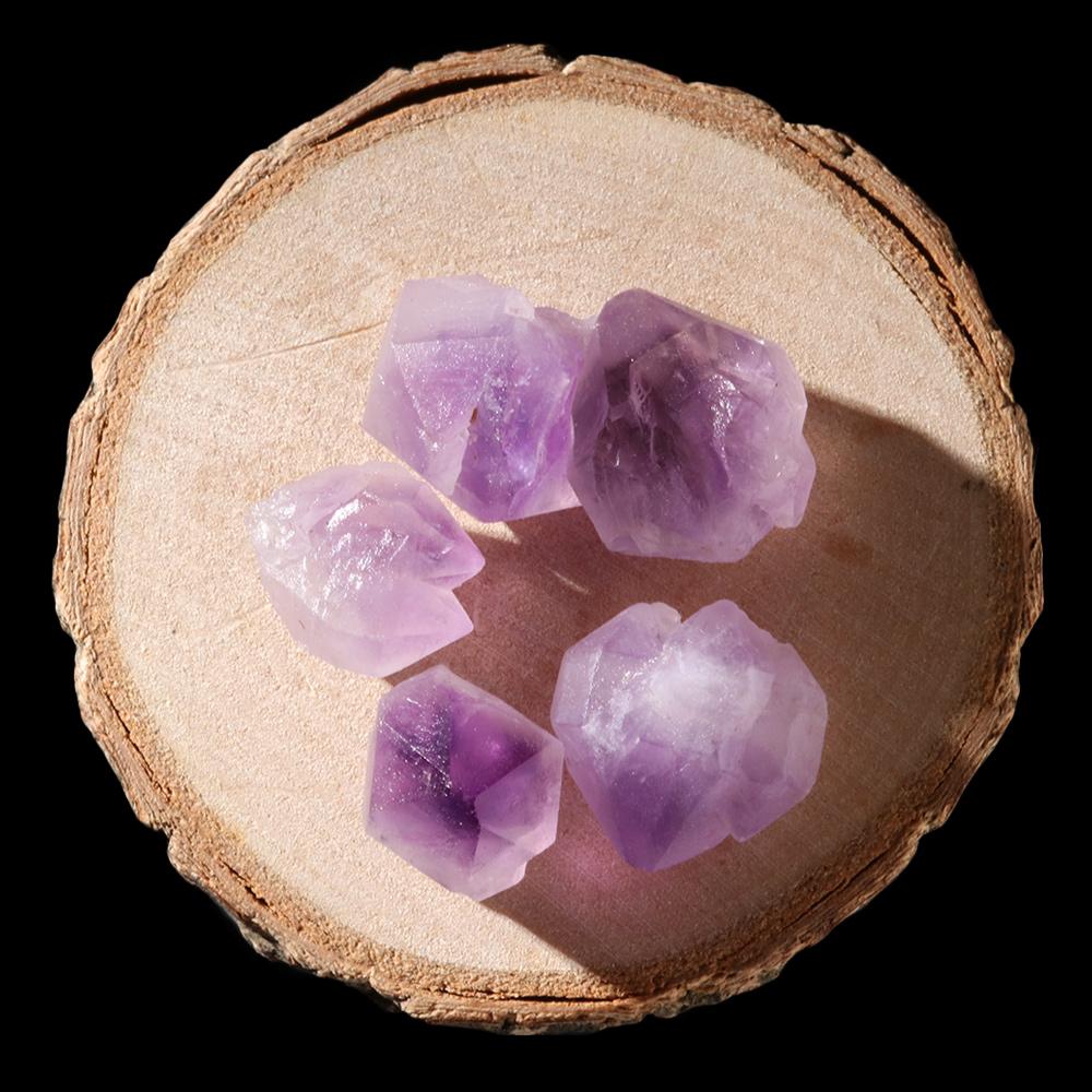 1/2PCS DIY Accessories Raw Gemstone Irregular Shape Purple Quartz Crystal Pendant Healing Stone Natural Amethyst