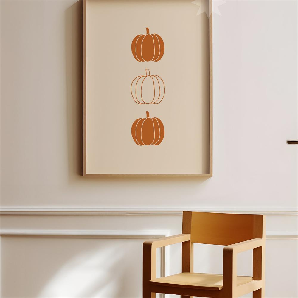 

Fall Gallery Wall Art | Print Bundle Prints Orange Fall Decor Printable Art Trendy Pumpkin Print Orange Autumn Posters 21X30CMNo Framed