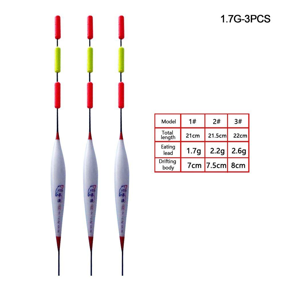 3pcs Fishing Floats Superfine Workmanship Freshwater Floaters Fishing Bobbers Accessory Shrimp Grouper Ice Fishing Accessory