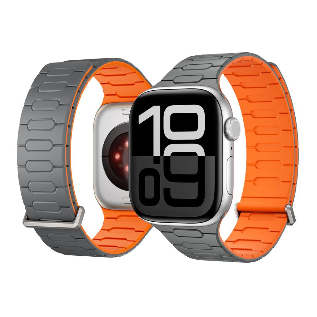 Soft Silicone Magnetic Band for Apple Watch Ultra 2 49mm 46mm 45mm 44mm Loop Strap For Iwatch Series 10 9 8 7 SE 6 5 4 Bracelet