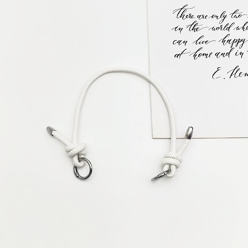 Knyten Dam PU-läder Handväskrem med Metallringspänne - Mode Axelremsbyte