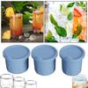 3Pcs Ice Tray Silicone Hollow Ice Lid Cubes Mold with Cylinders for 30/40 Oz