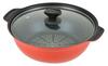 Pearl Metal Tabletop Pot with Handle, 26cm, IH Compatible, with Glass Lid, Blue Diamond Coat, NEW Style, HB-3262