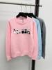 26 Years Early Autumn Cartoon Animal Jacquard Knit Sweater for Women