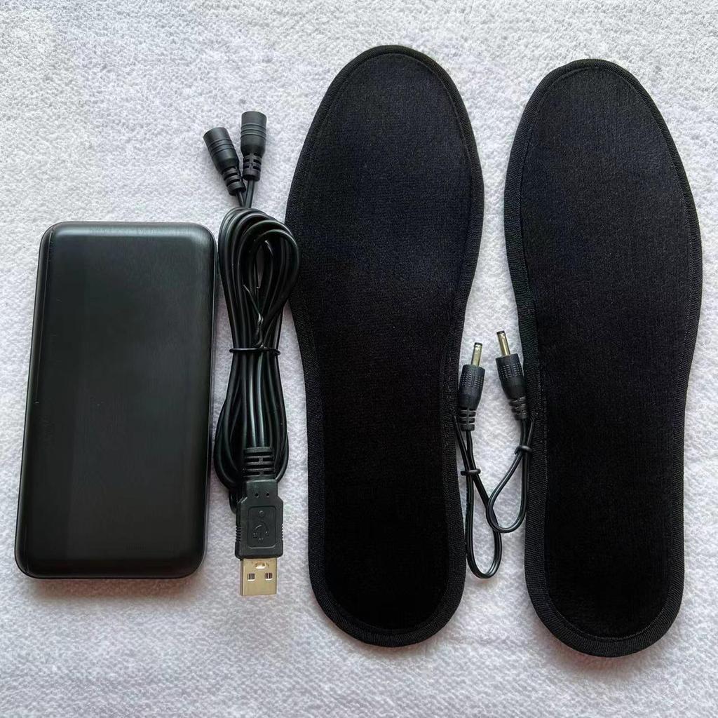 USB Rechargeable Heated Insoles - Electric Foot Warmers for Outdoor Use