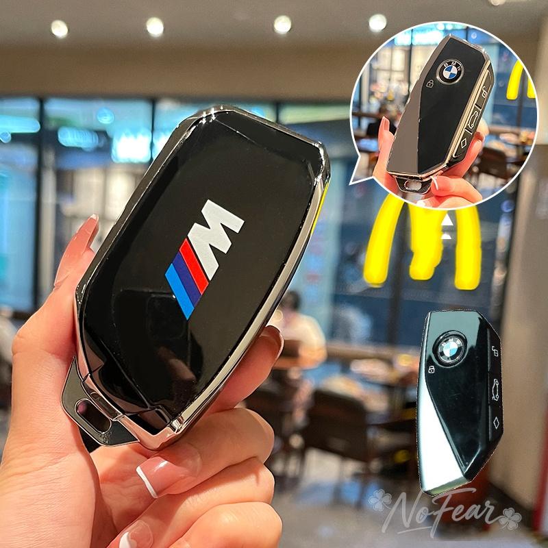 Car Key Case Cover Shell Protector For BMW I7 X7 G07 LCI iX I20 X1 U11 3 5 7 Series G70 G09 G81 XM U06 M3 2023 2024 Car Stickers