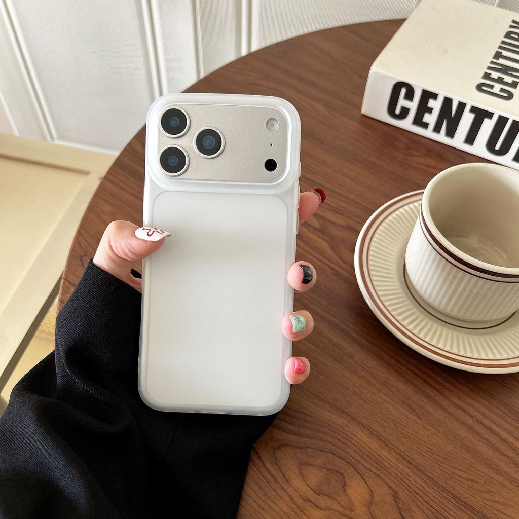 Applicable to iPhone17 Phantom matte mobile phone case Apple 16Pro color transparent TPU anti-drop soft protective case 14 simple
