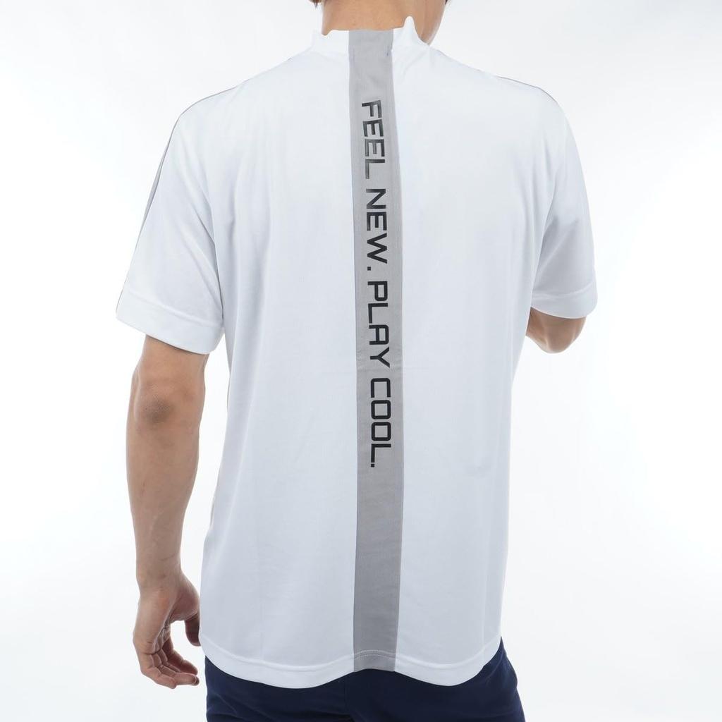 Shirt Highly Golf M [Pin Apparel] Men's Short-sleeved High-neck (moisture-wicking, Quick-drying, Breathable) / / 621-4167315 030_White