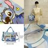 Cute Cartoon Canvas Crossbody Bag For Women, Stylish And Spacious, Blue Color, 3021cm