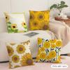 Sunflower Pattern Cushion Cover Soft Short Plush Pillow Cover Smooth Cozy Texture Aesthetic Cushion Case Home Decor