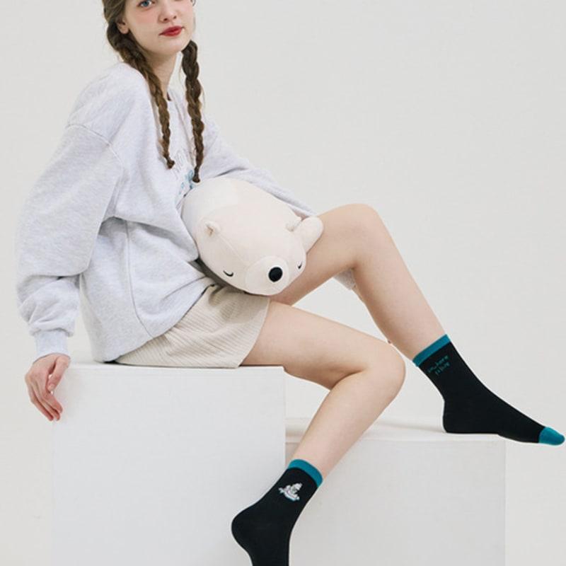 Bananasisters [2SET] [HOPE Donation Socks] No Wear Polar Bear Socks 2 Colors