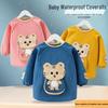 Waterproof Long-Sleeve Baby Coveralls: Anti-Stain Backwards Bibs for Boys & Girls - Perfect for Mealtime In Autumn & Winter.