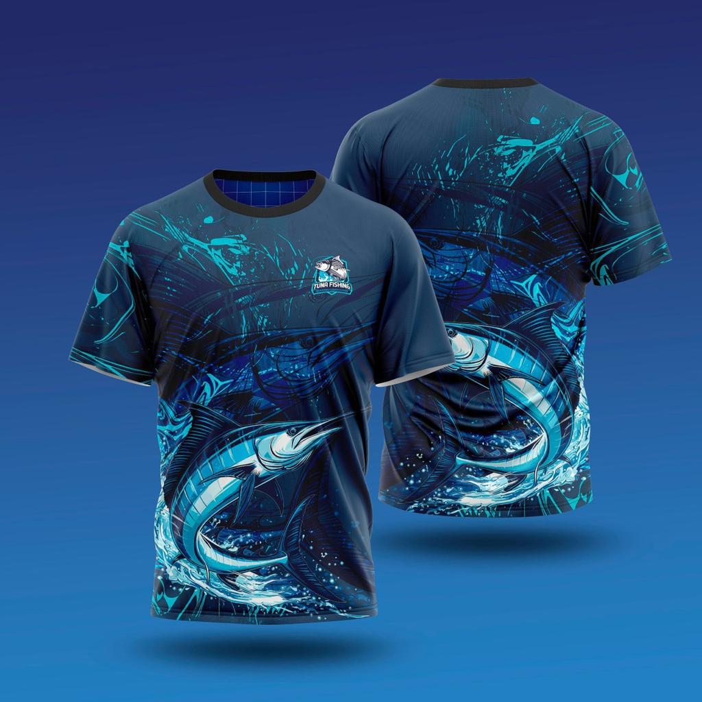 3D Digital Printed Summer Sports Russian Boys Girls Summer Loose Breathable Fishing Round Neck T-shirt