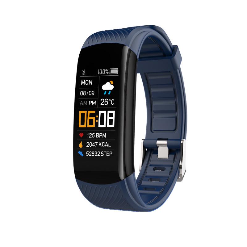 C5S Smart Bracelet: Color Screen, Heart Rate Monitor, Weather Display, Sports, Alarm Clock Smartwatch.