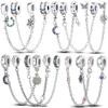 Sparkling Clear Copper Safety Chain Copper Safety Chain Charm Beads Fit Original Pandora Bracelet Diy Jewelry