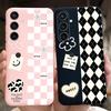 For Funda Samsung Galaxy A35 A25 2023 5G Case SM-A356B SM-A256B Black Cat Moon Night Fashion Coque Etui Matte Silicone Housing