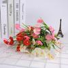 2 Bundles Artificial Outdoor Flowers Fake Flowers Green Shrubs Garden Porch