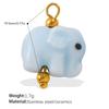 Beach Vacation Diy Oil Dripping Ceramic Fish Pendant Stainless Steel Gold Plated Cute Accessories