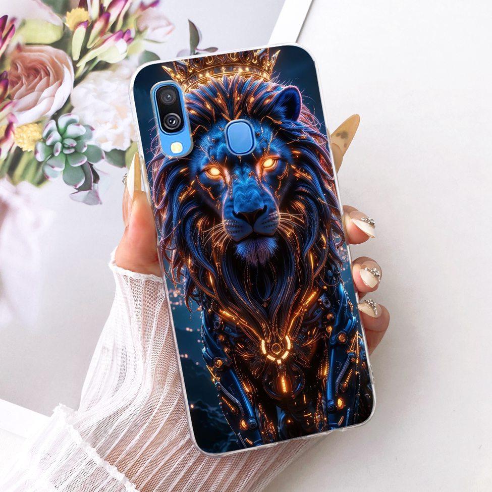 For Samsung A40 Case Transparent Cute Cat Fashion Butterfly Funny Painted Phone Casing For Samsung Galaxy A40 SM-A405F Cover
