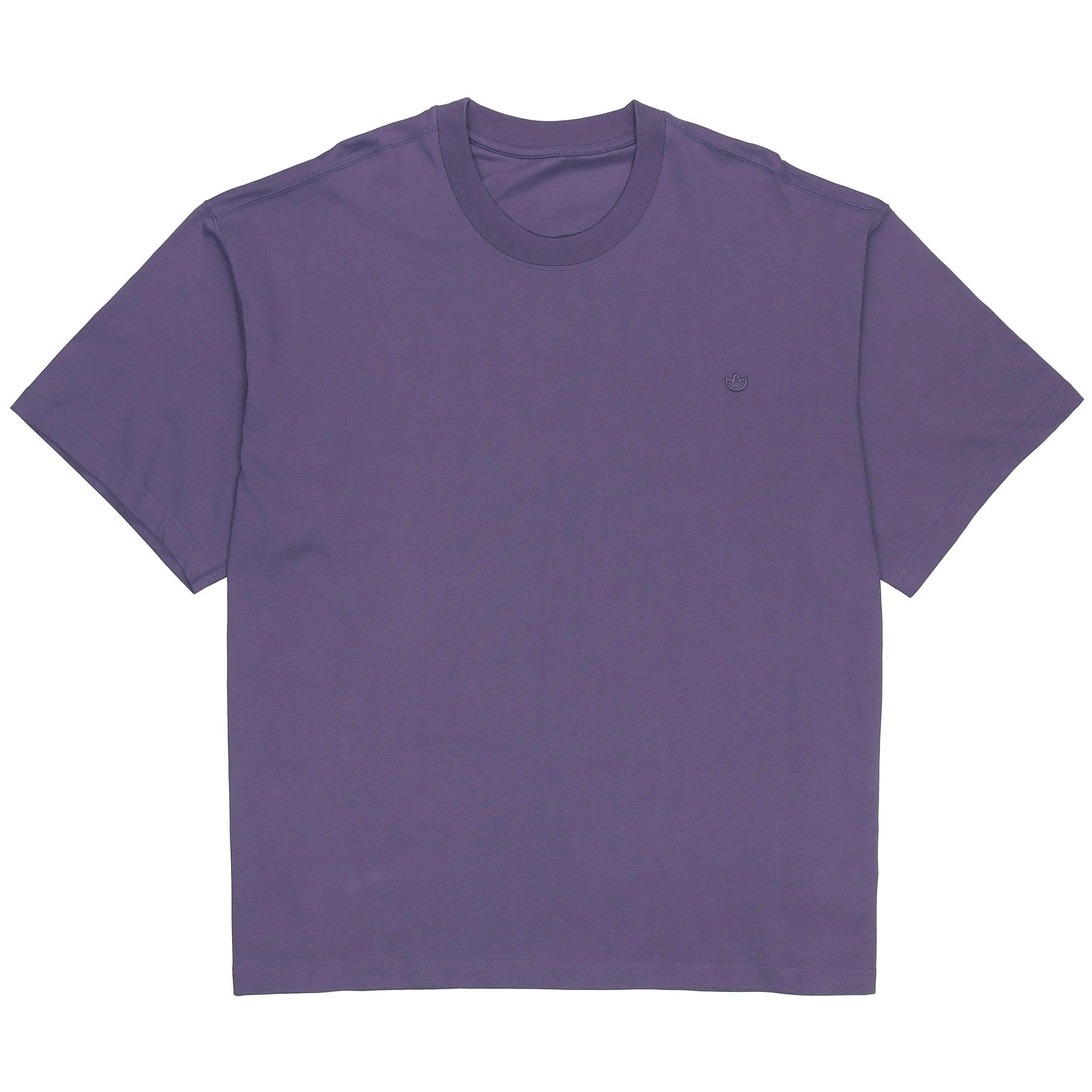 adidas originals C Tee Solid Color Small Label Loose Sports Short Sleeve Couple Style Purple Men s HC8586 L