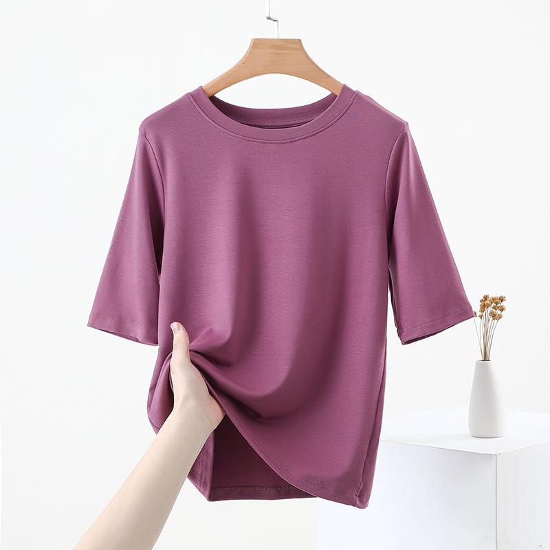 Women's Slimming 5-Sleeve Round Neck T-Shirt - 2024 Spring/Summer Fashion