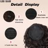 MISSQUEEN Extensiones de Cola de Caballo Sintética Corta Rizada con Cordón Ajustable Clip en Extensiones de Cabello Peluca para Uso Diario de Aspecto Natural