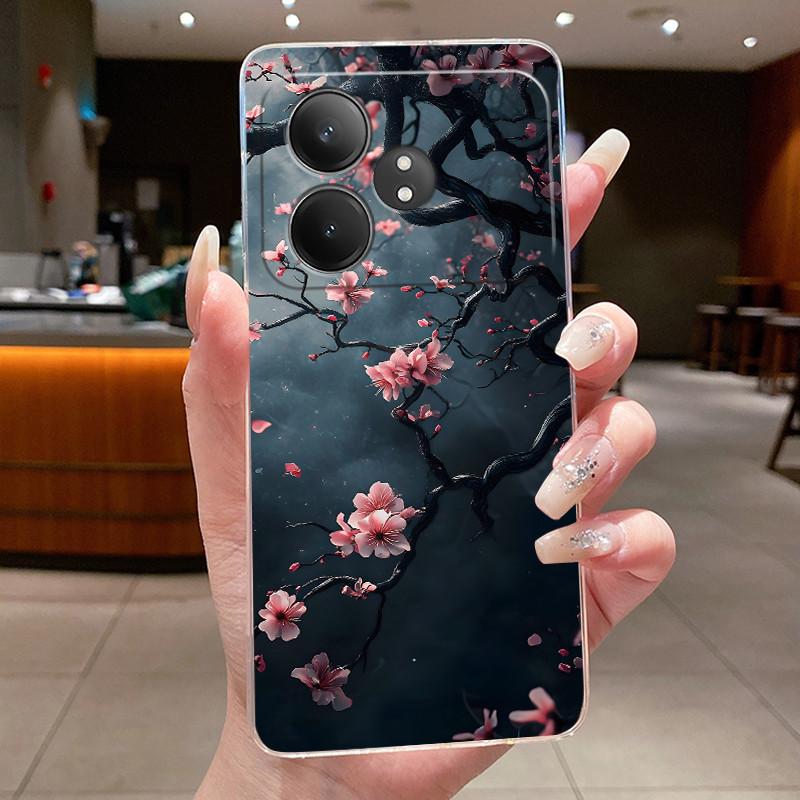 Phone Case For Realme GT Neo 6 SE/GT Neo6/GT 6T/Realme GT 6 Butterfly Bow Protective Casing Transparent Soft Silicone TPU Cover