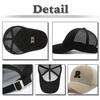 R Embroidered Cap Hat Mesh Design Casual Cool CZA020 [White Fang] Men's Women's (White)