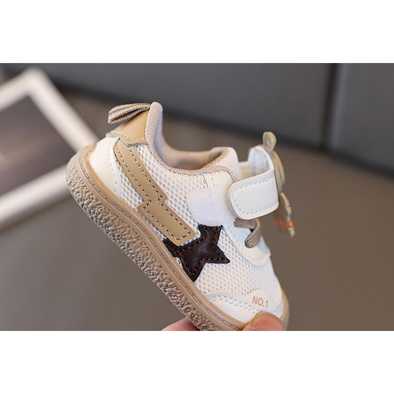 Baby Toddler Shoes Spring New Mesh Breathable Boys and Girls Baby Soft-soled Sports Shoes Korean Version Children's Single Shoes Light Up