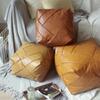 Maroc Șezut Pier PU piele pernă husă Decor Craft meditație pernă stil japonez Tatami neumplut Pouf podea Futon