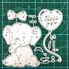 652F Elephant Cutting Dies Metal Die Cuts Embossing Stencil for Birthday Card Making