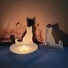 Cats Resin Molds Dog Silicones Molds for Making Tealight Holder Decorations Holiday Gift Room Decorations DIY Craft