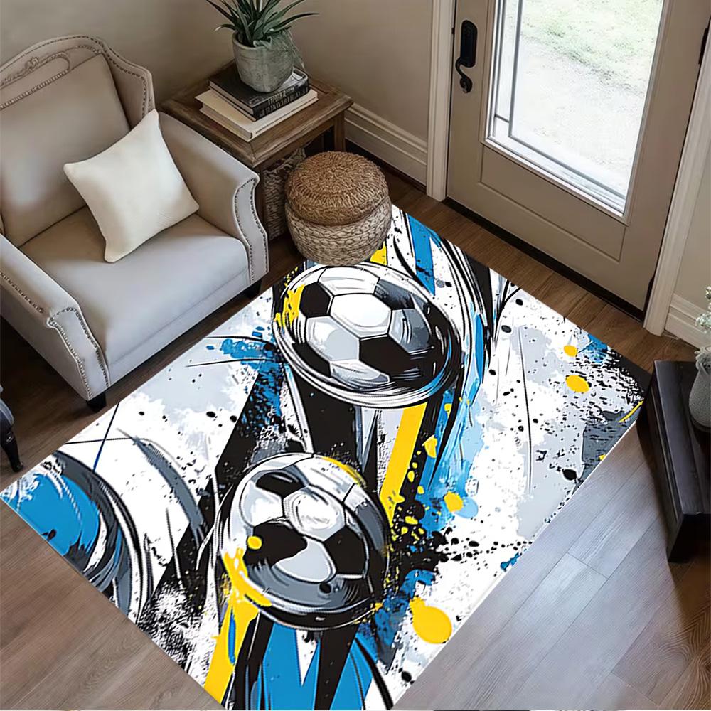 1pc soccer ball rug home carpet design for office decor gift living room bedroom