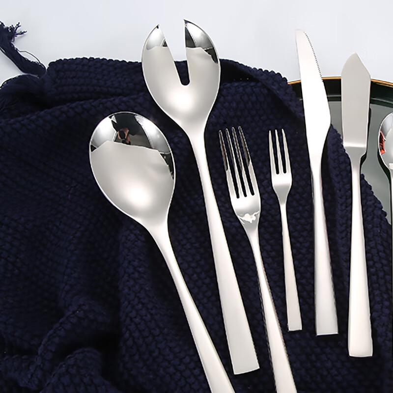 Xinji Gaoge 304 Stainless Steel Long Handle Mirror Salad Fork